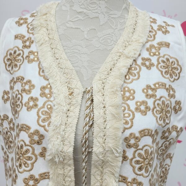 Chalequillo Bordado - Blanco, M/L
