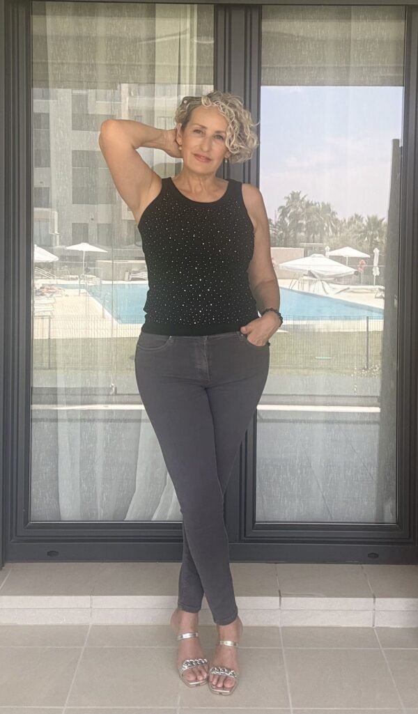 Jeans Pitillo Gris - Imagen 2