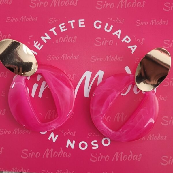 Pendiente Primavera - Rosa fucsia